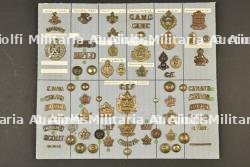 Planche 12 d'insignes canadiens ww1 ex collection André Coillot