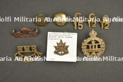 Lot d'insignes canadiens CEF ww1