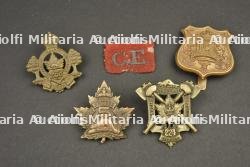 Lot de 5 insignes de Pionniers, Génie, Forestiers et Construction canadiens ww1 — miniature 1