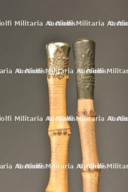 Lot de 2 sticks en bambou d'officiers canadiens general service et 95th Battalions CEF — miniature 2