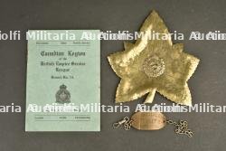 Lot artisanat et plaque d'identité Canadian Engineers — photo 1