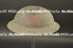 Casque MkI de la 1ere batterie d'artillerie de la 1e Division Canadienne avec 3 insignes peints — photo 6