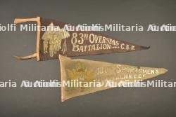 Fanions des 83rd et 180th Battalion CEF canadien