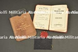 Agenda 1918-1919 nominatif d'un soldat du 24th Battalion, miroir du 77th Battalion et patch tissu du 22th Battalion