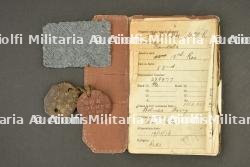 Ensemble Pay Book, patch tissu et plaques d'identités du soldat Holmes du 52nd Battalion CEF