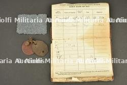 Ensemble Pay Book, patch tissu et plaques d'identités du soldat Holmes du 52nd Battalion CEF — miniature 2