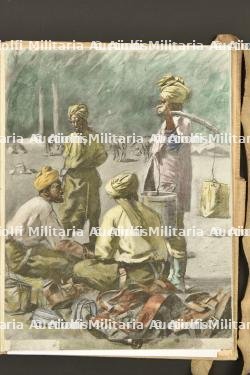 Carnet de croquis du peintre Lucien Jonas sur l'armée anglaise et indienne en juin 1915 — miniature 8