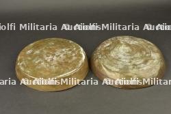 Lot de 2 plats thali de l'armée des Indes avec nom et matricule — photo 2