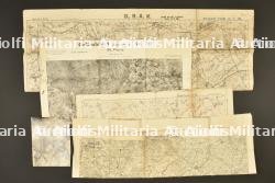 Ensemble de documents allemands cartes et photo aérienne relatifs au secteur de Béthune et la vallée de la Lys