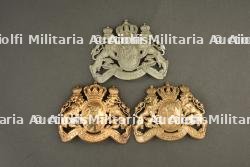 Lot de 3 plaques de casques à pointe bavarois