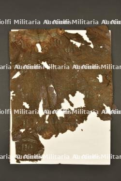 Coupon de drap kaki imprimé de pattes de col du 110ème RI dans leur état de découverte — photo 1