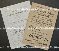 DEUX RARES PROGRAMMES DE COMBATS DE BOXE À LA SALLE WAGRAM ET À L’ÉLYSÉE-MONTMARTRE — miniature 2