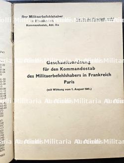 ANNUAIRE DE L’ADMINISTRATION DE L’ÉTAT-MAJOR DE COMMANDEMENT MILITAIRE ALLEMAND DE L’HOTEL MAJESTIC , GESCHÄFTSEINLEITUNG DES KOMMANDOSTABES DES MILITÄRBEFEHLSHABERS IN FRANKREICH PARIS — photo 5