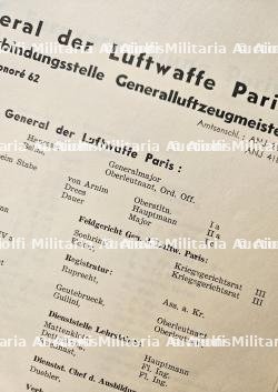 ANNUAIRE DE L’ADMINISTRATION MILITAIRE ALLEMANDE DU GROSS-PARIS , FERNSPRECHVERZEICHNIS DER DEUTSCHEN DIENSTELLEN IN GROSS-PARIS — photo 3