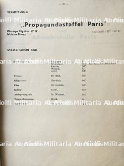 ANNUAIRE DE L’ADMINISTRATION MILITAIRE ALLEMANDE DU GROSS-PARIS , FERNSPRECHVERZEICHNIS DER DEUTSCHEN DIENSTELLEN IN GROSS-PARIS — photo 5