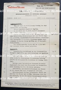 COMPTE-RENDU DU SERVICE D'INFORMATION DES AMBASSADES ALLEMANDES (SECTION K.I.P.D) , PARIS, 13-03-1941 — miniature 2