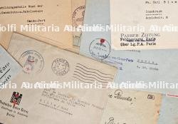 LOT D’ENVELOPPES DE FORMATS DIVERS À ENTÊTES OU À L’ADRESSE D’ADMINISTRATIONS ALLEMANDES À PARIS (X9) — miniature 2