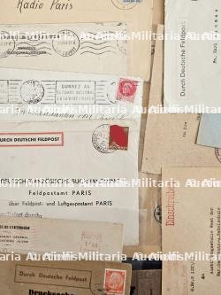 LOT D’ENVELOPPES DE FORMATS DIVERS À ENTÊTES OU À L’ADRESSE D’ADMINISTRATIONS ALLEMANDES À PARIS (X9) — photo 5