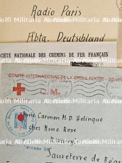 LOT D’ENVELOPPES DE FORMATS DIVERS À ENTÊTES OU À L’ADRESSE DE SERVICES ALLEMANDS OU FRANÇAIS À PARIS (X13) — photo 2