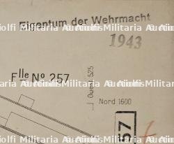 FEUILLE DU CADASTRE DE LA VILLE DE PARIS UTILES PAR LA WEHRMACHT. 1943 — photo 2