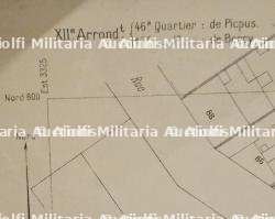 FEUILLE DU CADASTRE DE LA VILLE DE PARIS UTILES PAR LA WEHRMACHT. 1943 — miniature 6