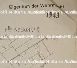FEUILLE DU CADASTRE DE LA VILLE DE PARIS UTILES PAR LA WEHRMACHT. 1943 — photo 7