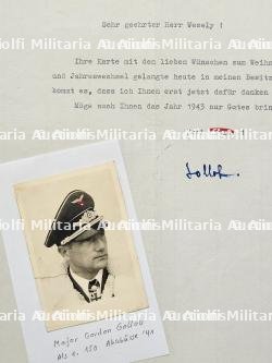 LETTRE + ENVELOPPE DU MAJOR GOLLOB À OBERLEHERE JOSEF WESELY + PHOTO. , PARIS, LE 30 JANVIER 1943 — photo 2