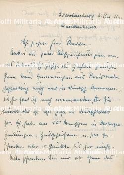 LETTRE DIETRICH DE VON CHOLTITZ À FRAU MÖLLER , BADEN-BADEN, 28-10-1949