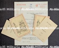LOT DE TROIS MENUS DE L’HÔTEL MEURICE (1938) ET DE L’OFFIZIERHEIM DE L’HÔTEL GEORGES V(1940 ET 1941) — photo 1