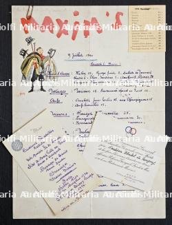 LOT DE MENUS DU RESTAURANT CHEZ MAXIM’S (1940,1942, 194…?)