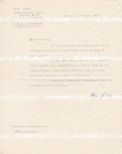 LETTRE DE OTTO ABETZ À MATHIAS MOHRARD À ENTÊTE DE HÔTEL BRISTOL À PARIS, LE 19-04-1937 — photo 1