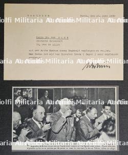 LETTRE DU CONSEILLER DE L’AMBASSADE D’ALLEMAGNE JULIUS WESTRICK AU DR. VON BOSE — photo 1