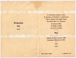 MENU DE NOËL DE L'HÔTEL LUTÉTIA PARIS , PARIS, 24-12-1941 — miniature 2