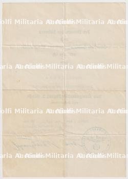 DIPLÔME DE LA CROIX DU MÉRITE DE GUERRE 2è CLASSE AVEC ÉPÉES , KRIEGSVERDIENSTKREUZ 2.KLASSE MIT SCHWERTEN , VON STULPNAGEL , PARIS, 20-04-1942 — photo 2