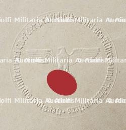 DIPLÔME DE LA MÉDAILLE CIVIL DU MÉRITE DE GUERRE, KRIEGSVERDIENTSMEDAILLE , OTTO MEISSNER , BERLIN, 30-01-1943 — miniature 3