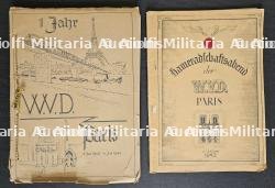 LOT DE DEUX SKETCHBOOKS DE LA « WEHRMACHT-VERKEHRS-DIREKTION » OU W.V.D, LA DIRECTION DE LA REICHSBAHN À PARIS — photo 1