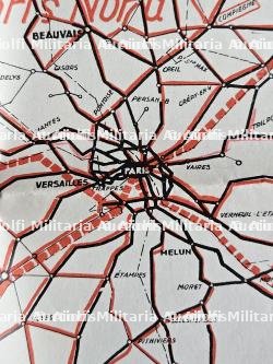 LOT DE DEUX CARTES ISSUES DE LA DIRECTION DE LA REICHSBAHN À PARIS SUR LE TRAFFIC FERROVIAIRE EN FRANCE — photo 3