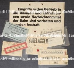 LOT AFFICHETTE ET ÉTIQUETTES DE LA REICHSBAHN À PARIS