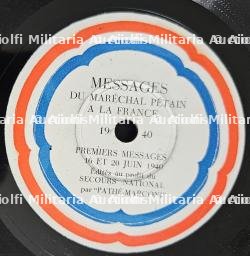 TROIS DISQUE 78 TOURS DE PERSONNALITES DE LA COLLABORATION , MARÉCHAL PÉTAIN (1856-1951), PHILIPPE HENRIOT (1889-1944), JACQUES DORIOT (1898-1945) — photo 5