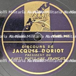 TROIS DISQUE 78 TOURS DE PERSONNALITES DE LA COLLABORATION , MARÉCHAL PÉTAIN (1856-1951), PHILIPPE HENRIOT (1889-1944), JACQUES DORIOT (1898-1945) — photo 6