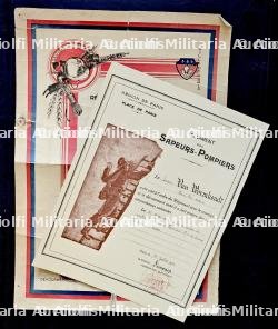 CITATION À L'ORDRE DU RÉGIMENT DES SAPEURS-POMPIERS DE PARIS , PARIS, 14-07-1942