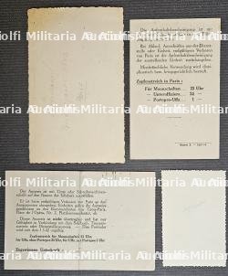 LOT DE LAISSEZ-PASSER POUR DES AUXILIAIRES FÉMININES DE LA WEHRMACHT ET DE LA CROIX-ROUGE ALLEMANDE AVEC PHOTOS. — miniature 2