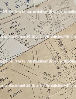 LOT DE TRACTS (X5) INDIQUANT LES ABRIS DE DÉFENSE PASSIVE DE SALLES DE SPECTACLES PARISIENNES — photo 2