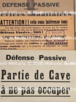 LOT DE TROIS AFFICHETTES SUR LE THÈME DE LA DÉFENSE PASSIVE — photo 2