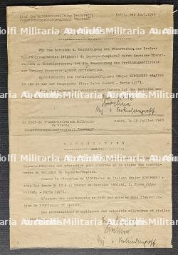 LOT DE DOCUMENTS SUR LES POMPIERS ALLEMANDS À PARIS — photo 2