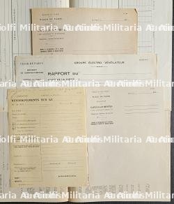 LOT DE DOCUMENTS D’UN SAPEUR-POMPIER DE PARIS ENGAGÉ VOLONTAIRE. EN 1941, CITATION À L’ORDRE DU RÉGIMENT ET CERTIFICAT DE BONNE CONDUITE ET FORMULAIRES VIERGES DIVERS — miniature 9