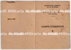LOT DE CARTES D’IDENTITÉ DU SECRÉTARIAT GÉNÉRAL DE LA JEUNESSE, COMMISSARIAT AU TRAVAIL DES JEUNES POUR LA ZONE OCCUPÉE — photo 2