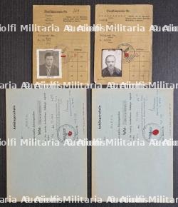 LOT DE DOCUMENTS SUR LA KRIEGSMARINE À PARIS , PERMIS DE CIRCULATION POUR VÉHICULES ET LAISSEZ-PASSER