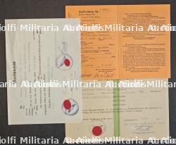 RARE LOT DE DOCUMENTS D’UNE AUXILIAIRE FEMININE (HELFERIN) DE LA WEHRMACHT AU SERVICE DU GENERAL DE LA LUFTWAFFE À PARIS , AUTOGRAPHE FRIEDRICH-CARL HANESSE(1892-1975) — miniature 6