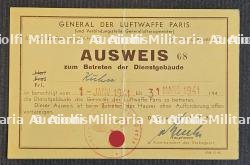 RARE LOT DE DOCUMENTS D’UNE AUXILIAIRE FEMININE (HELFERIN) DE LA WEHRMACHT AU SERVICE DU GENERAL DE LA LUFTWAFFE À PARIS , AUTOGRAPHE FRIEDRICH-CARL HANESSE(1892-1975) — photo 7